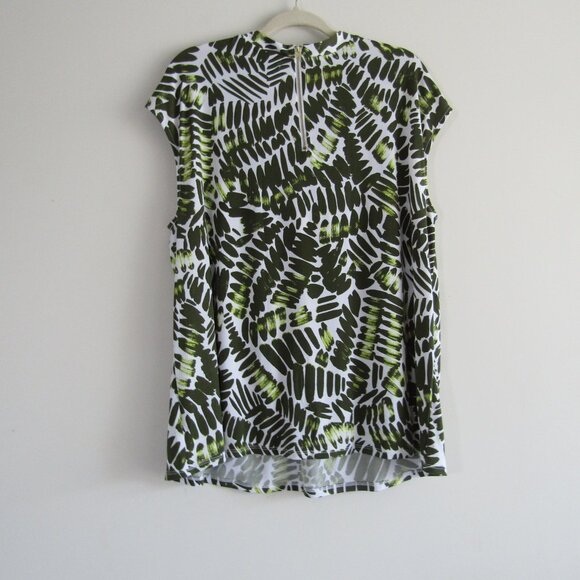 Liz Clairborne Career Women's Printed Top 1X Green Work Office Business Office - Picture 7 of 10